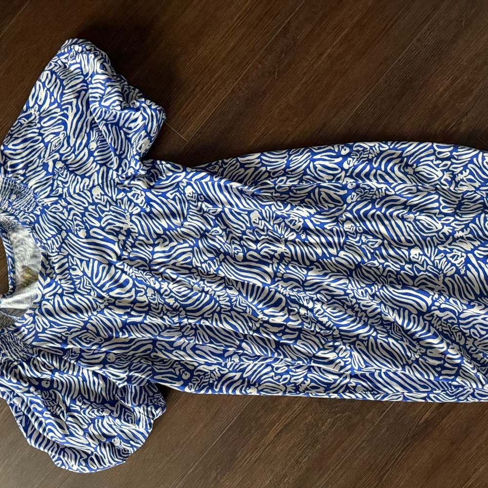 Lilly Pulitzer Blue and White Patterned Dress